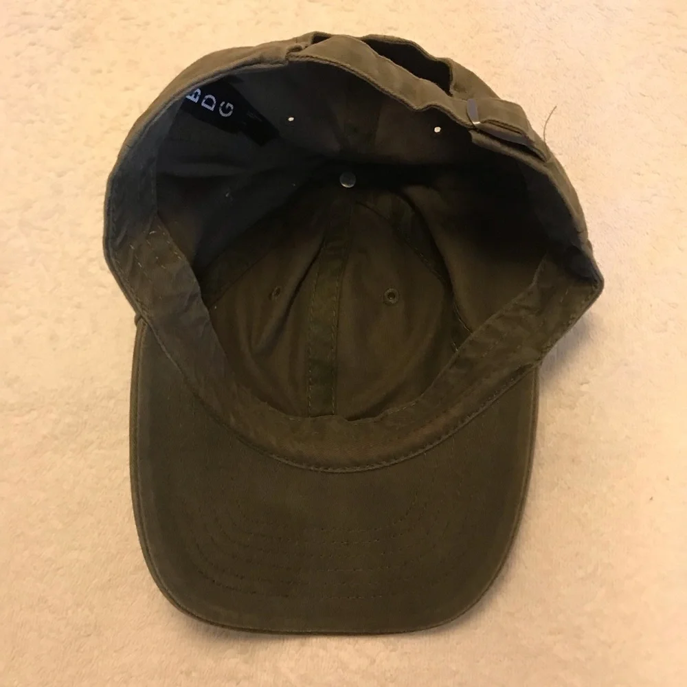 BDG Olive Green Adjustable Cotton Ball Cap